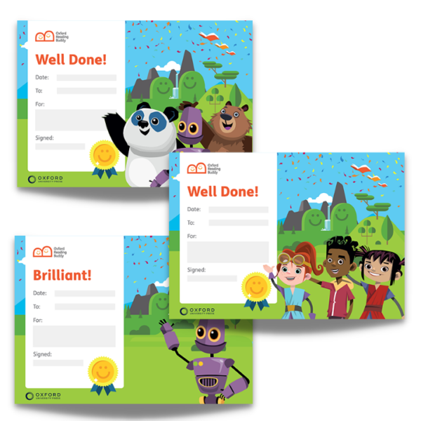 Oxford Reading Buddy certificates