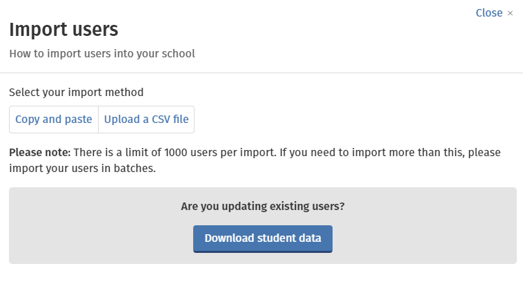 Download student data